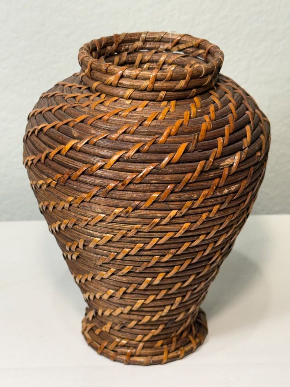 Hand Woven Basket Stands 6 Inches Vintage